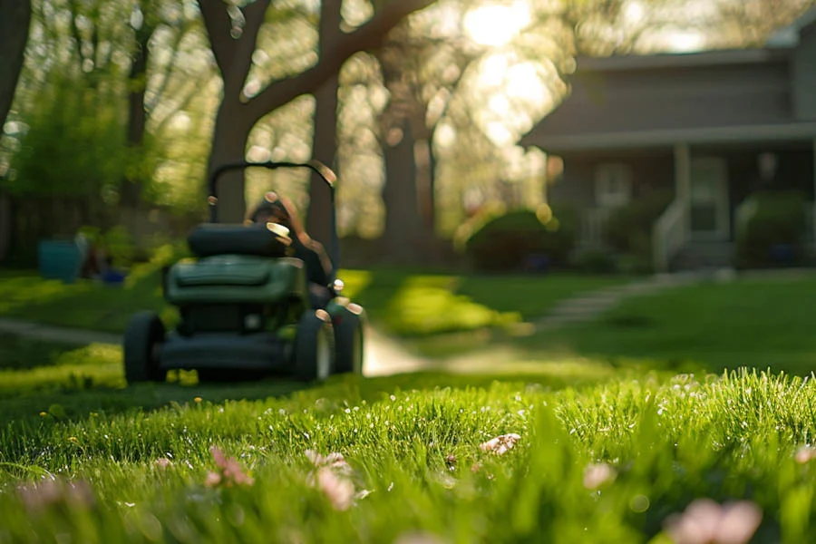 cordless self propelled electric lawn mowers